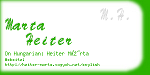 marta heiter business card